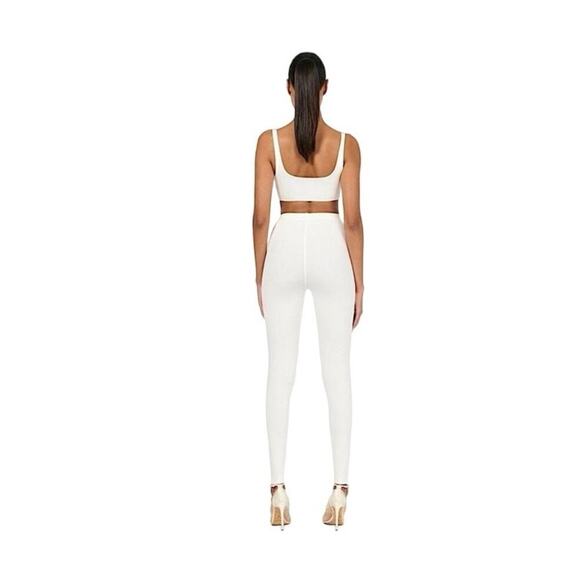 Naked Wardrobe NWT NW High Waisted Legging in White  Size XL - Picture 2 of 6